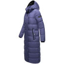 Navahoo Isalie Damen lange Winter Steppjacke Wintermantel B872 Blue Violet Größe XXL - Gr. 44