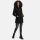 Marikoo Maikoo Damen Mantel mit Kapuze Trenchcoat Jacke B819 Schwarz Größe XXXXL - Gr. 48