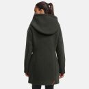 Marikoo Maikoo Damen Mantel mit Kapuze Trenchcoat Jacke B819 Olive Größe XXXL - Gr. 46