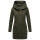 Marikoo Maikoo Damen Mantel mit Kapuze Trenchcoat Jacke B819 Olive Größe XXXL - Gr. 46