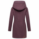 Marikoo Maikoo Damen Mantel mit Kapuze Trenchcoat Jacke B819 Dusty Plum Größe M - Gr. 38