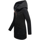 Marikoo Maikoo Damen Mantel mit Kapuze Trenchcoat Jacke B819 Schwarz Größe XXXXXL - Gr. 50