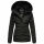 Navahoo Milianaa Damen Winter Steppjacke gefüttert Kapuze Kunstfell B846 Schwarz Größe XXXL - Gr. 46