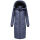 Marikoo Nadaree lange Damen Winter Steppjacke B979 Blue Violet Größe L - Gr. 40