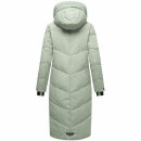 Marikoo Nadaree lange Damen Winter Steppjacke B979 Smokey Mint Größe XS - Gr. 34