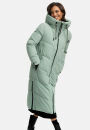 Marikoo Nadaree lange Damen Winter Steppjacke B979 Smokey Mint Größe L - Gr. 40