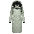 Marikoo Nadaree lange Damen Winter Steppjacke B979 Smokey Mint Größe L - Gr. 40