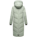 Marikoo Nadaree lange Damen Winter Steppjacke B979 Smokey Mint Größe L - Gr. 40