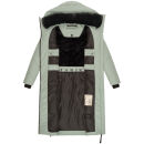 Marikoo Nadaree lange Damen Winter Steppjacke B979 Smokey Mint Größe L - Gr. 40