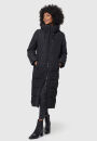 Marikoo Nadeshikoo Damen lange Winter Steppjacke B985 Schwarz Größe XXXL - Gr. 46