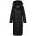 Marikoo Nadeshikoo Damen lange Winter Steppjacke B985 Schwarz Größe XXXL - Gr. 46