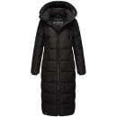 Marikoo Nadeshikoo Damen lange Winter Steppjacke B985 Schwarz Größe XXXXL - Gr. 48