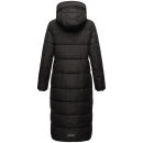 Marikoo Nadeshikoo Damen lange Winter Steppjacke B985 Schwarz Größe XXXXL - Gr. 48