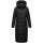 Marikoo Nadeshikoo Damen lange Winter Steppjacke B985 Schwarz Größe XXXXL - Gr. 48