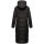 Marikoo Nadeshikoo Damen lange Winter Steppjacke B985 Schwarz Größe XXXXL - Gr. 48
