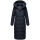 Marikoo Nadeshikoo Damen lange Winter Steppjacke B985 Navy Größe XXXL - Gr. 46