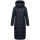 Marikoo Nadeshikoo Damen lange Winter Steppjacke B985 Navy Größe XXXL - Gr. 46