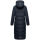 Marikoo Nadeshikoo Damen lange Winter Steppjacke B985 Navy Größe XXXL - Gr. 46