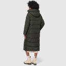 Marikoo Nadeshikoo Damen lange Winter Steppjacke B985 Dark Olive Größe XXXXL - Gr. 48