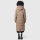 Marikoo Nadeshikoo Damen lange Winter Steppjacke B985 Taupe Grey Größe XXXXL - Gr. 48
