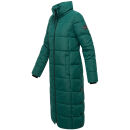 Marikoo Nadeshikoo Damen lange Winter Steppjacke B985 Evergreen Größe L - Gr. 40