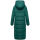 Marikoo Nadeshikoo Damen lange Winter Steppjacke B985 Evergreen Größe L - Gr. 40