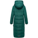 Marikoo Nadeshikoo Damen lange Winter Steppjacke B985 Evergreen Größe XL - Gr. 42