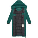 Marikoo Nadeshikoo Damen lange Winter Steppjacke B985 Evergreen Größe XL - Gr. 42