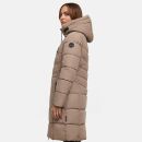 Marikoo Natsukoo Damen Winter Steppjacke lang B978 Taupe Grey Größe S - Gr. 36