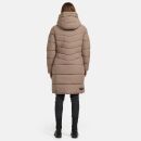 Marikoo Natsukoo Damen Winter Steppjacke lang B978 Taupe Grey Größe S - Gr. 36
