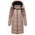 Marikoo Natsukoo Damen Winter Steppjacke lang B978 Taupe Grey Größe S - Gr. 36