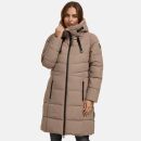 Marikoo Natsukoo Damen Winter Steppjacke lang B978 Taupe...