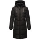 Marikoo Natsukoo Damen Winter Steppjacke lang B978 Schwarz Größe XXXL - Gr. 46