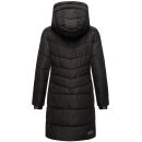 Marikoo Natsukoo Damen Winter Steppjacke lang B978 Schwarz Größe XXXL - Gr. 46