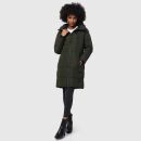 Marikoo Natsukoo Damen Winter Steppjacke lang B978 Dark Olive Größe XXXL - Gr. 46