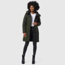 Marikoo Natsukoo Damen Winter Steppjacke lang B978 Dark Olive Größe XXXL - Gr. 46