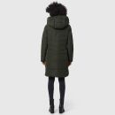 Marikoo Natsukoo Damen Winter Steppjacke lang B978 Dark Olive Größe XXXL - Gr. 46