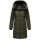 Marikoo Natsukoo Damen Winter Steppjacke lang B978 Dark Olive Größe XXXL - Gr. 46