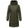 Marikoo Natsukoo Damen Winter Steppjacke lang B978 Dark Olive Größe XXXL - Gr. 46