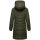 Marikoo Natsukoo Damen Winter Steppjacke lang B978 Dark Olive Größe XXXL - Gr. 46