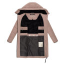 Marikoo Natsukoo Damen Winter Steppjacke lang B978 Taupe Grey Größe XXXL - Gr. 46