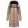 Marikoo Natsukoo Damen Winter Steppjacke lang B978 Taupe Grey Größe XXXL - Gr. 46