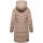Marikoo Natsukoo Damen Winter Steppjacke lang B978 Taupe Grey Größe XXXL - Gr. 46