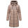 Marikoo Natsukoo Damen Winter Steppjacke lang B978 Taupe Grey Größe XXXL - Gr. 46