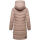 Marikoo Natsukoo Damen Winter Steppjacke lang B978 Taupe Grey Größe XXXL - Gr. 46