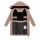 Marikoo Natsukoo Damen Winter Steppjacke lang B978 Taupe Grey Größe XXXL - Gr. 46