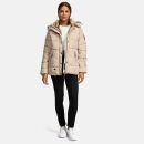 Marikoo Nekoo warm gefütterte Damen Winter Jacke mit Kunstfell B658 Taupe Größe XXXL - Gr. 46