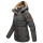 Marikoo Nekoo warm gefütterte Damen Winter Jacke mit Kunstfell B658 Anthrazit Größe XXXL - Gr. 46