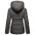 Marikoo Nekoo warm gefütterte Damen Winter Jacke mit Kunstfell B658 Anthrazit Größe XXXL - Gr. 46