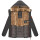 Marikoo Nekoo warm gefütterte Damen Winter Jacke mit Kunstfell B658 Anthrazit Größe XXXL - Gr. 46